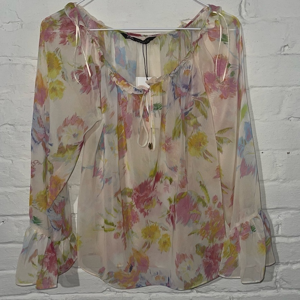 Zara Floral Top XS